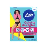 Culotte menstruelle Taille XS/S Noire Flux Abondant VANIA